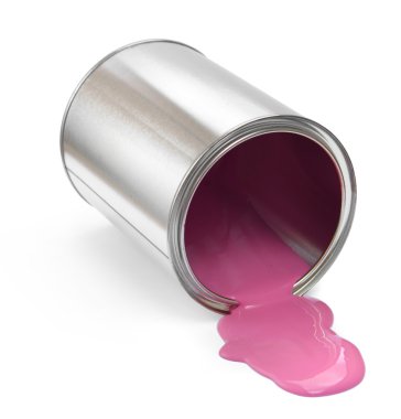 Paint can fallen clipart