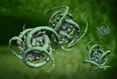 Viruses green clipart