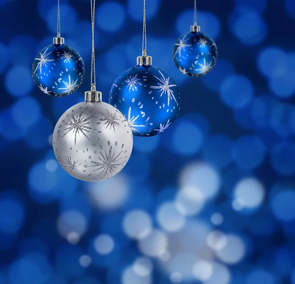 Bolas de Natal azuis — Fotografia de Stock