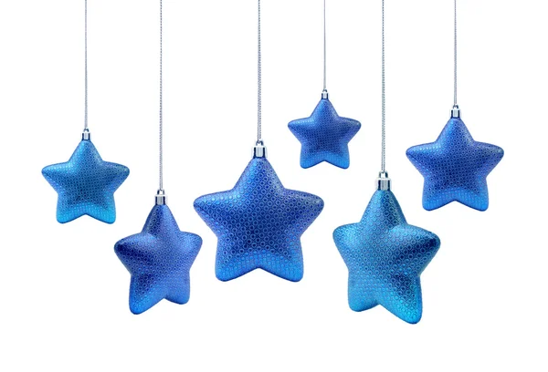 Blauwe rond Kerstmis sterren — Stockfoto