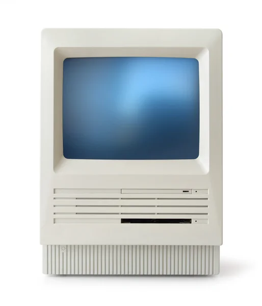 고전적인 컴퓨터 앞 — 스톡 사진