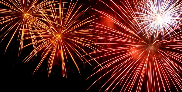 Feuerwerk im Breitbildformat — Stockfoto