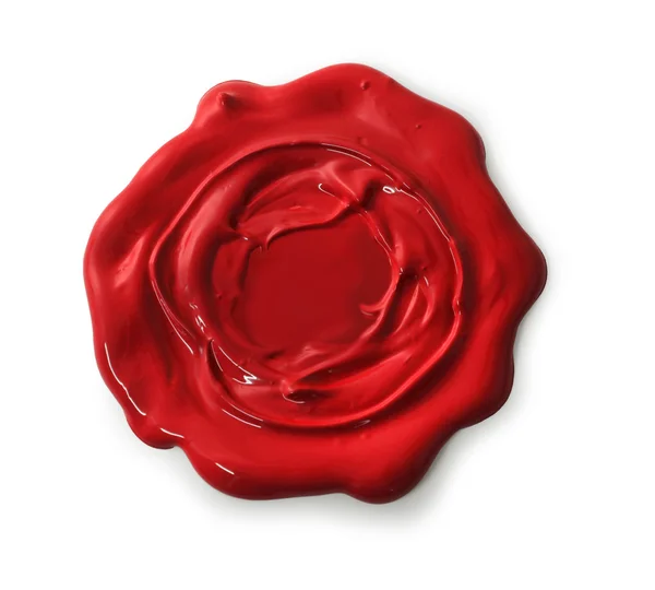 Red wax seal — Stock Photo, Image