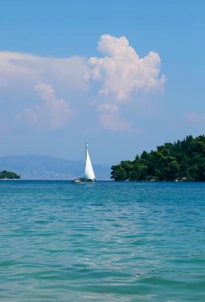 stock image Lone sailboat