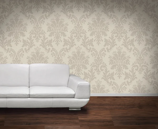 Sofá moderno e moldura — Fotografia de Stock