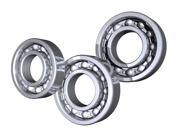 Three ball bearings — Stock Photo, Image
