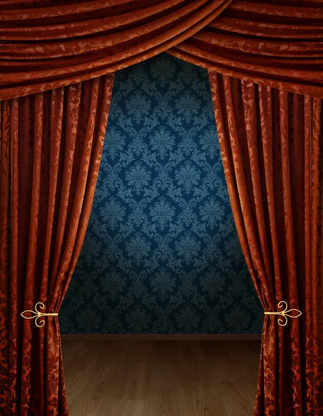Grand opening curtains — Stock Photo, Image