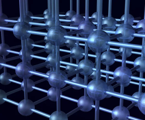 Внутри сетки наночастиц — стоковое фото
