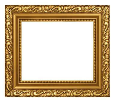 Decorated gold plated frame clipart