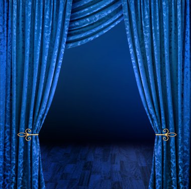 Mystery curtains clipart