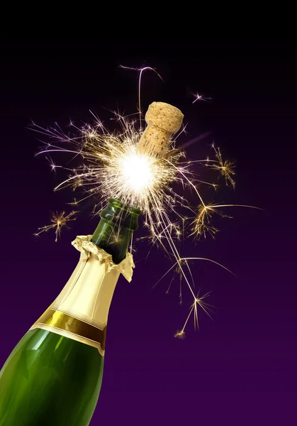 stock image Champagne cork popping