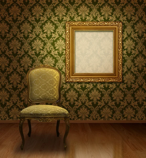 Klassischer Stuhl im Zimmer — Stockfoto