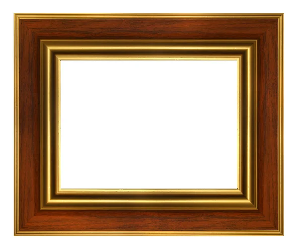 Klasický dřevěný zlatý rámeček — Stock fotografie