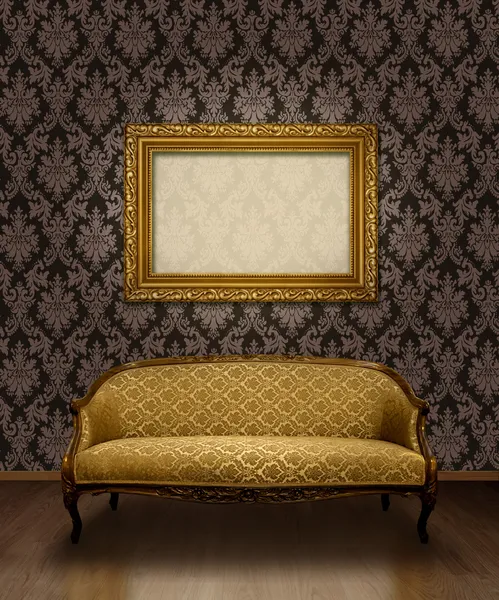 Classic sofa and frame — Stock Photo, Image