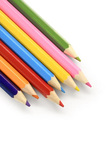 彩色铅笔对角线 — 图库照片