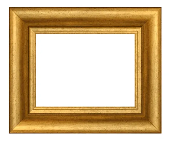 Zlatý pokovené dřevěný rám — Stock fotografie
