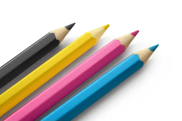 Ołówki kolory cmyk — Zdjęcie stockowe