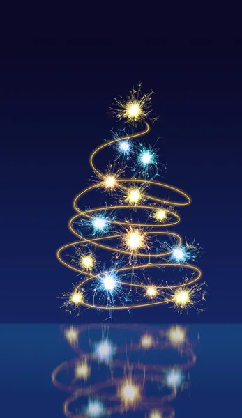 Sparkling christmas tree — Stock Photo, Image