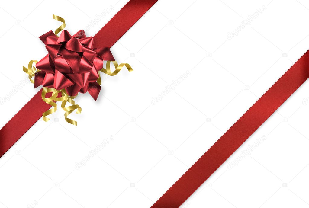 Diagonal red and gold gift wrap