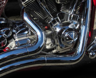 Motorcycle engine detail clipart