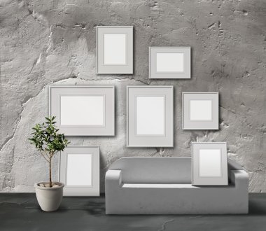 White stone picture gallery clipart