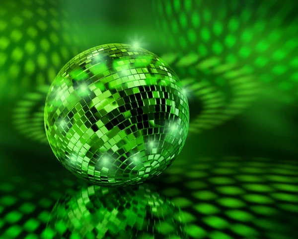 Bola disco verde globo — Fotografia de Stock