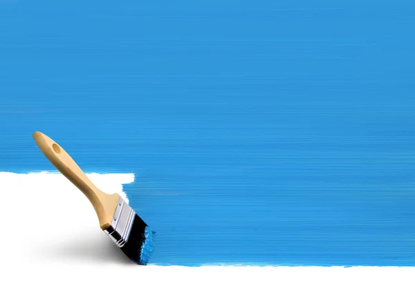 Paintbrush resim mavi alan — Stok fotoğraf