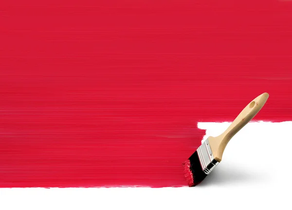 Paintbrush resim kırmızı alan — Stok fotoğraf