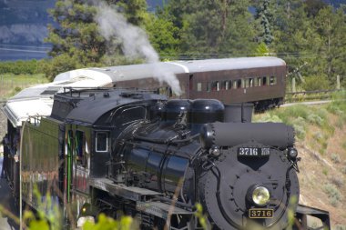 Turist buharlı tren Summerland m.ö.