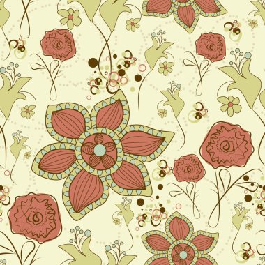 Çiçekler pürüzsüz desen