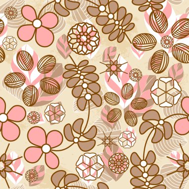 Flowers seamless pattern clipart