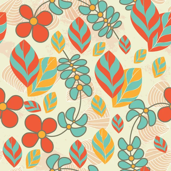 Fleurs motif sans couture — Image vectorielle