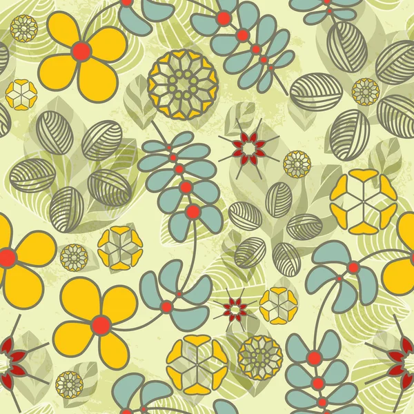 Blommor sömlös mönster — Stock vektor