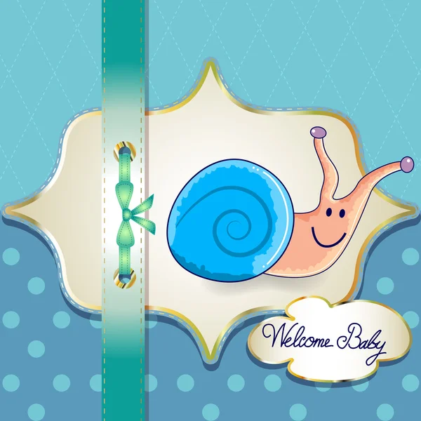 Välkommen baby kort — Stock vektor