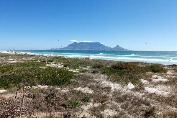 Sunset Beach with Table Mountain, Cape Town, South Africa. Royalty Free Stock Photos