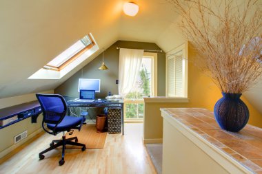 Attic cozy home office clipart