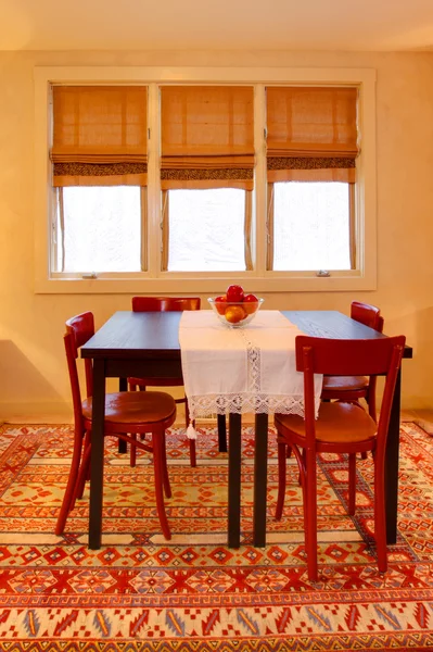 Altın yemek odası ve oturma odası — Stok fotoğraf