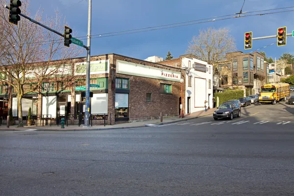 Seattle cidade rua bairro . — Fotografia de Stock