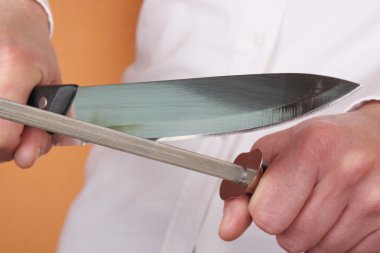 Knife sharpening clipart