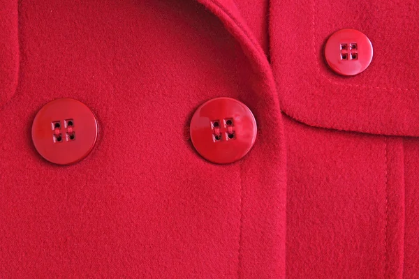 Czerwony płaszcz zbliżenie — Zdjęcie stockowe