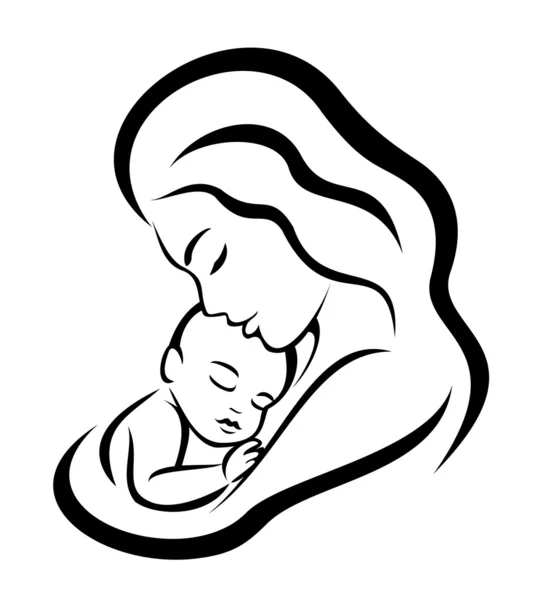 Mutter und Baby — Stockvektor