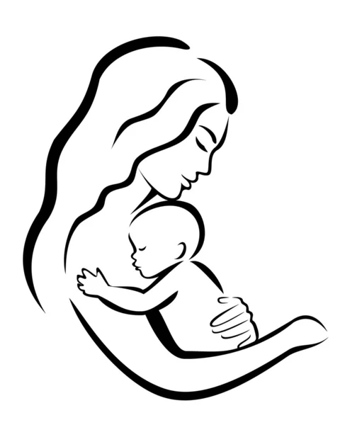 Mãe e bebê —  Vetores de Stock