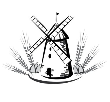 Wind mill emblem, symbol