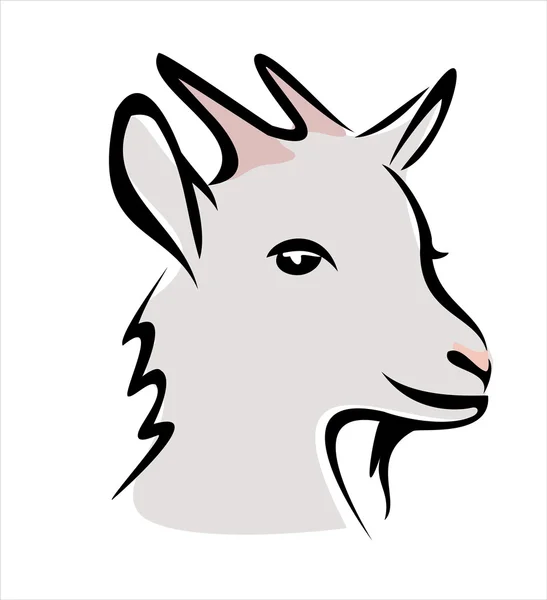 Šťastný koza portrét — Stockový vektor