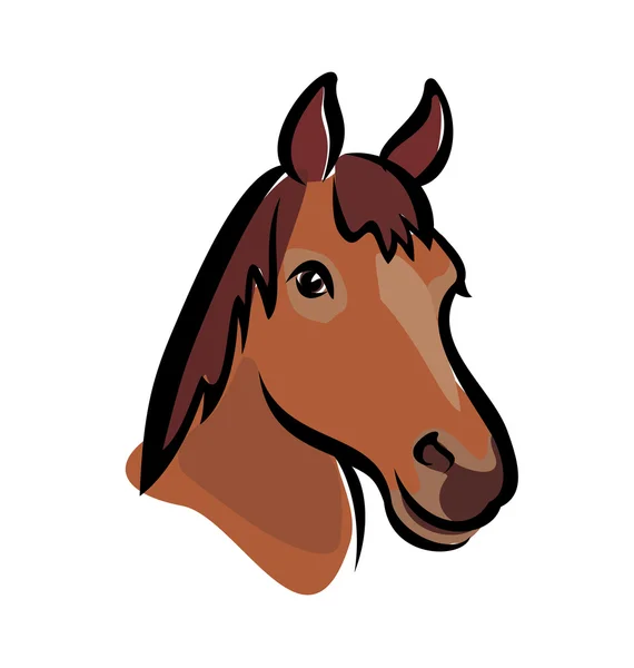 Heureux portrait de cheval — Image vectorielle