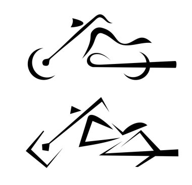 Motorbike symbol, tattoo clipart