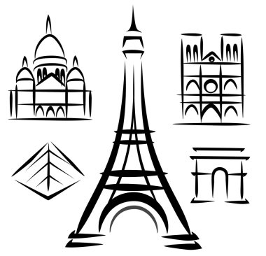 Paris architecture clipart