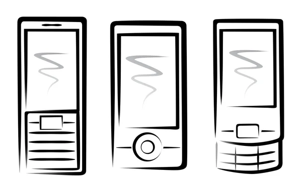 Collecte de téléphones mobiles — Image vectorielle