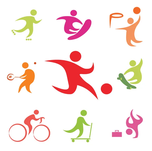 Straat sport pictogrammen collectie — Stockvector