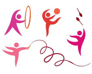 Free callisthenics icons set clipart